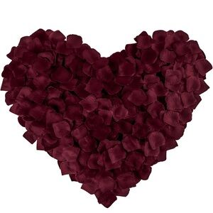 1000 Pcs Artificial Silk Rose Petals Decoration Wedding Party Color Burgundy
